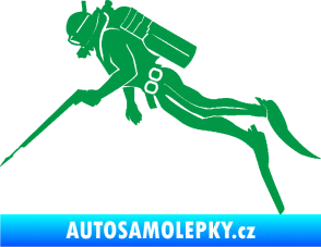 Samolepka Potápěč 010 levá zelená