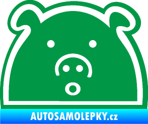 Samolepka Prasátko JDM styl zelená