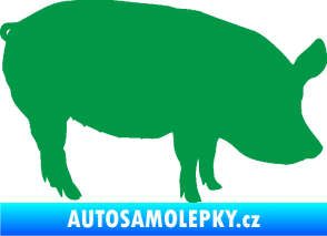 Samolepka Prase 001 pravá zelená