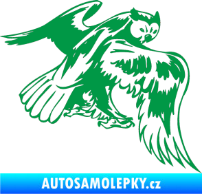 Samolepka Predators 100 pravá sova zelená