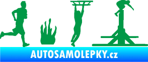 Samolepka Překážkové závody 001 pravá OCR zelená