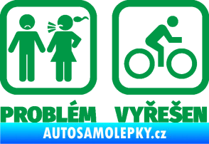 Samolepka Problém? Vyřešen 004 zelená
