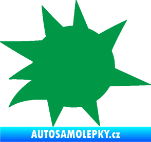 Samolepka Průstřel 004 pravá zelená