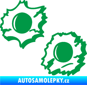 Samolepka Průstřely 001 levá zelená