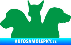 Samolepka Psi 001 levá skupinka zelená