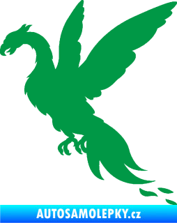 Samolepka Pták Fénix 001 levá zelená