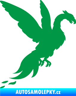 Samolepka Pták Fénix 001 pravá zelená