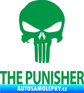 Samolepka Punisher 002 s nápisem zelená
