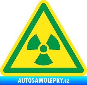 Samolepka Radioactive barevný trojúhelník zelená