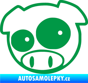 Samolepka Rally pig 001 levá zelená