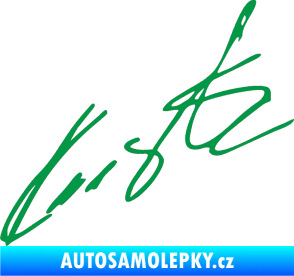 Samolepka Podpis Roman Kresta  zelená