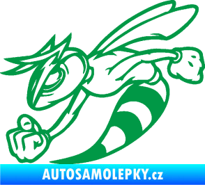 Samolepka Rozzuřená vosa 001 levá zelená