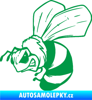 Samolepka Rozzuřená vosa 002 levá zelená