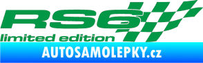 Samolepka RS6 limited edition pravá zelená