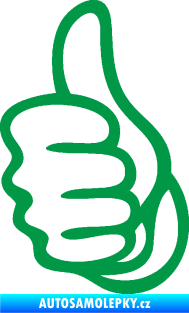 Samolepka Ruka 001 levá palec nahoru zelená