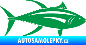 Samolepka Ryba 013 pravá tuňák zelená
