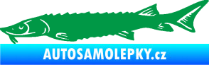 Samolepka Ryba 020 levá jeseter zelená