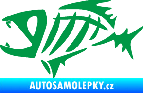 Samolepka Ryba kostra  007 levá zelená