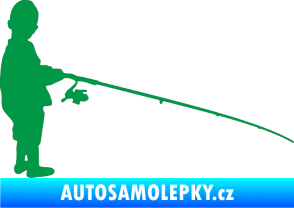 Samolepka Rybář 009 pravá zelená