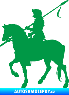 Samolepka Rytíř na koni levá zelená