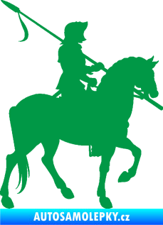 Samolepka Rytíř na koni pravá zelená