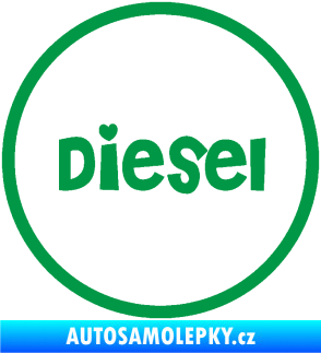 Samolepka Samolepka na víčko od nádrže 007 diesel zelená