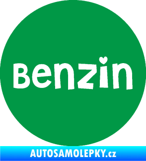 Samolepka Samolepka na víčko od nádrže 008 benzín zelená