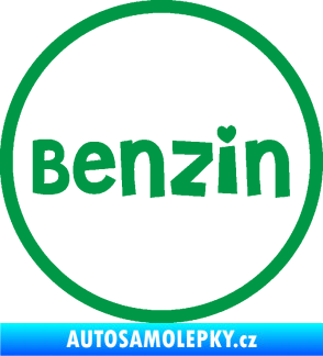 Samolepka Samolepka na víčko od nádrže 009 benzín zelená