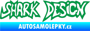 Samolepka Shark design zelená
