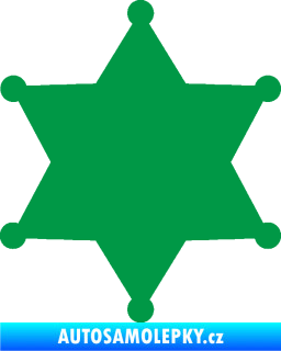 Samolepka Sheriff 002 hvězda zelená