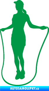 Samolepka Skákání přes švihadlo 001 levá skipping rope zelená