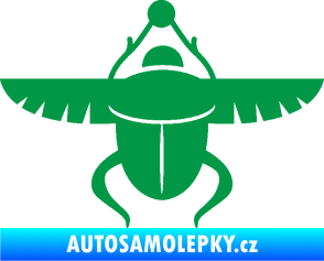 Samolepka Skarab - brouk vruboun 001 egyptský symbol zelená