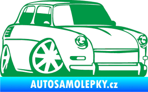 Samolepka Škoda 1000 karikatura pravá zelená
