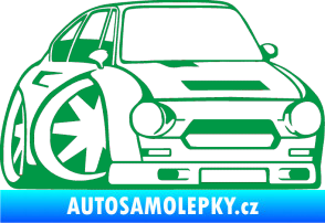 Samolepka Škoda 110r karikatura pravá zelená