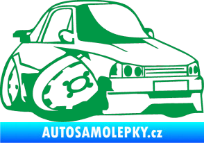 Samolepka Škoda 120 karikatura pravá zelená