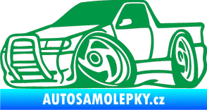 Samolepka Škoda Felicia korba karikatura levá zelená