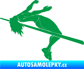 Samolepka Skok do výšky 001 levá atletika zelená