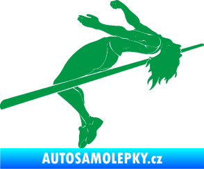 Samolepka Skok do výšky 001 pravá atletika zelená
