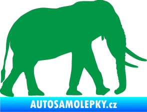Samolepka Slon 002 pravá zelená