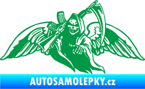 Samolepka Smrtka 016 levá s křídly a kosou zelená