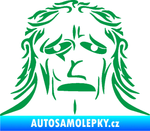 Samolepka Sněžný muž zelená