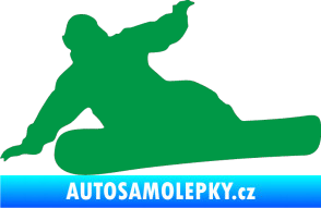 Samolepka Snowboard 001 levá zelená