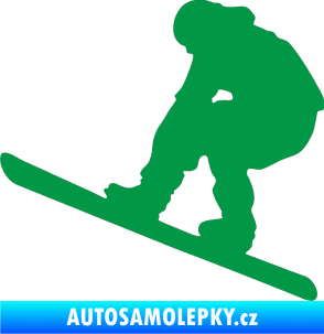 Samolepka Snowboard 002 levá zelená