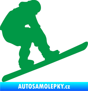 Samolepka Snowboard 002 pravá zelená