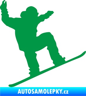 Samolepka Snowboard 003 pravá zelená