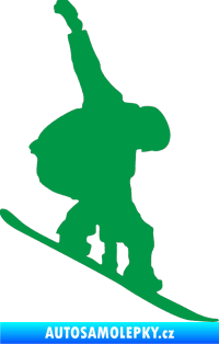 Samolepka Snowboard 018 pravá zelená
