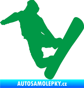 Samolepka Snowboard 020 levá zelená