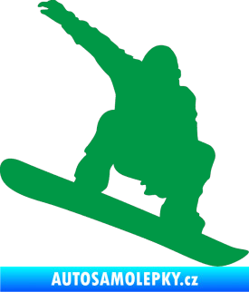 Samolepka Snowboard 021 pravá zelená