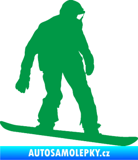 Samolepka Snowboard 027 pravá zelená