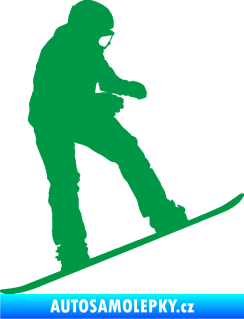 Samolepka Snowboard 030 pravá zelená